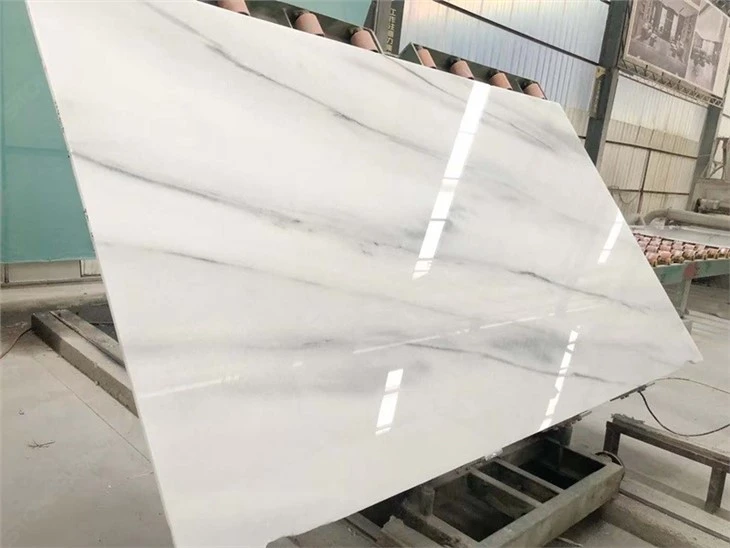 Polar White Marble Strong Vein Slab