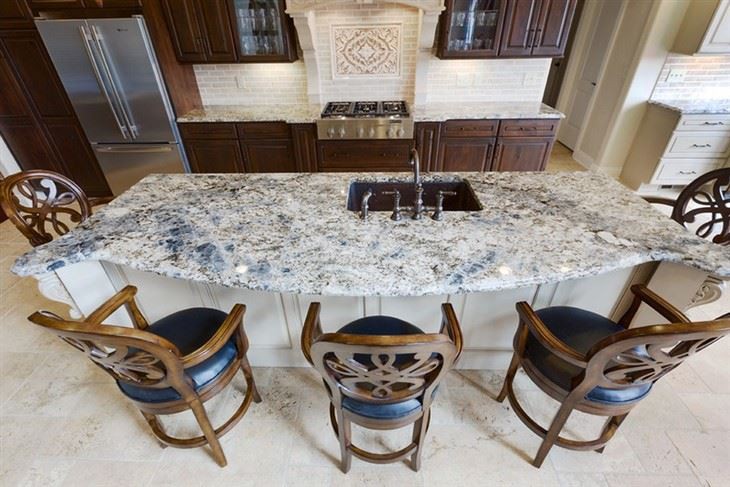 Blue Flower Granite Kitchen Countertops